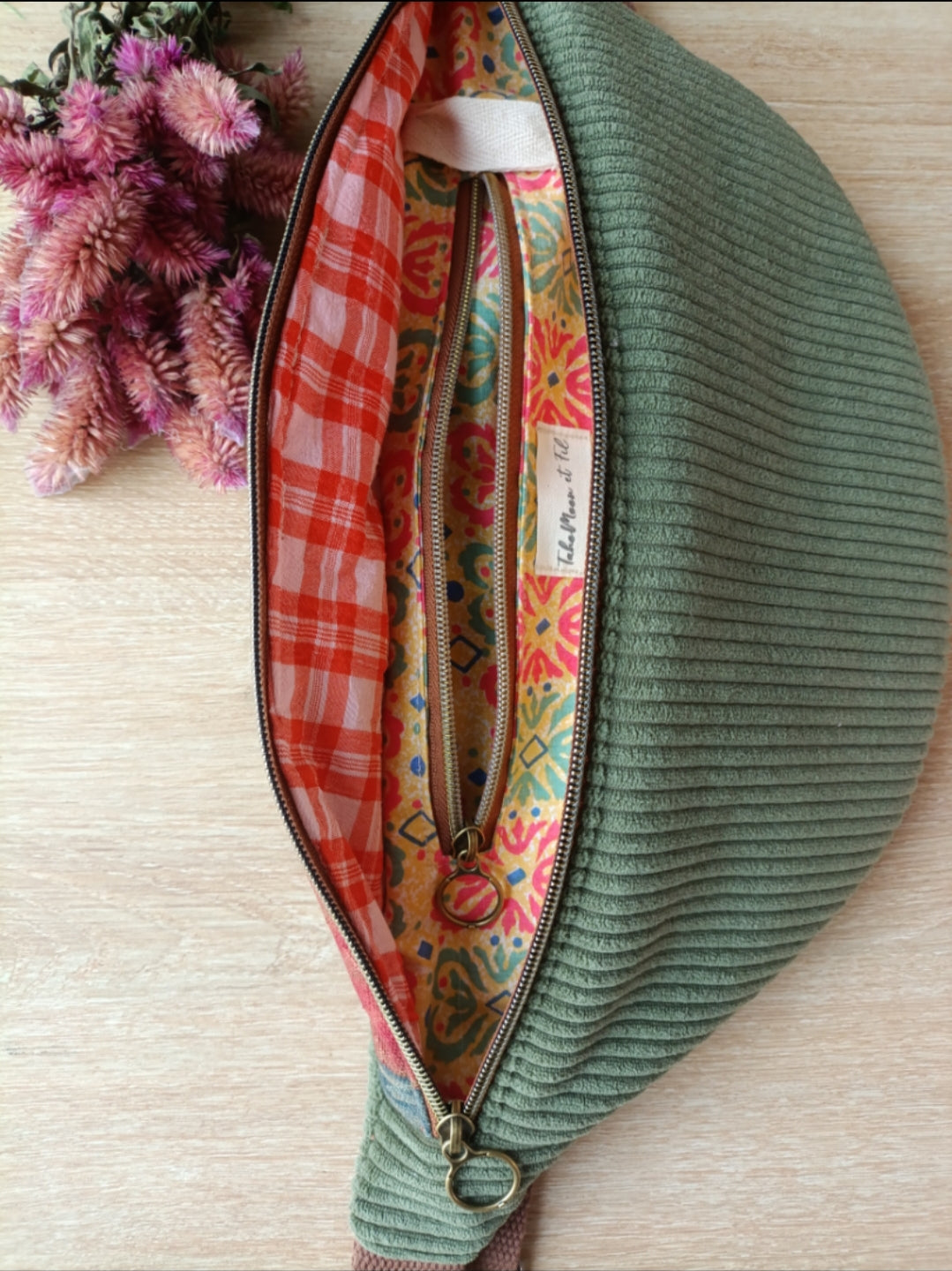 Banane Kaki & Fleurs Vintage * Louna - Taille L