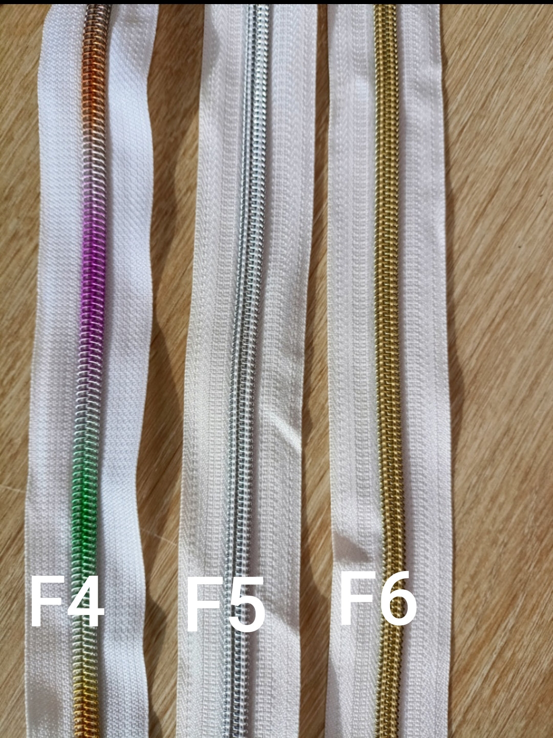 Fermetures éclairs Blanche