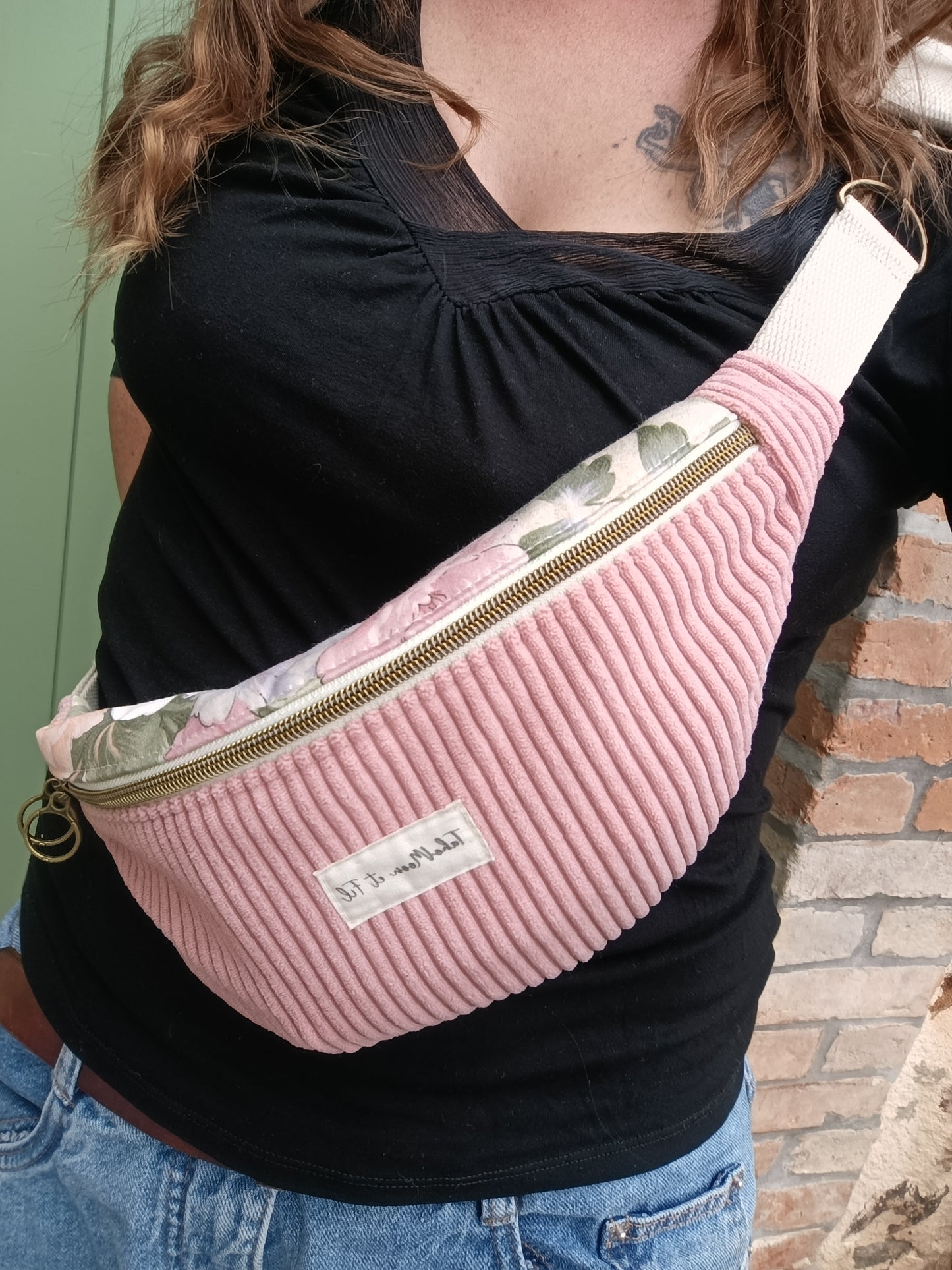 Collection Girly Fleuri - Banane Louna Taille M " Douce éclosion"