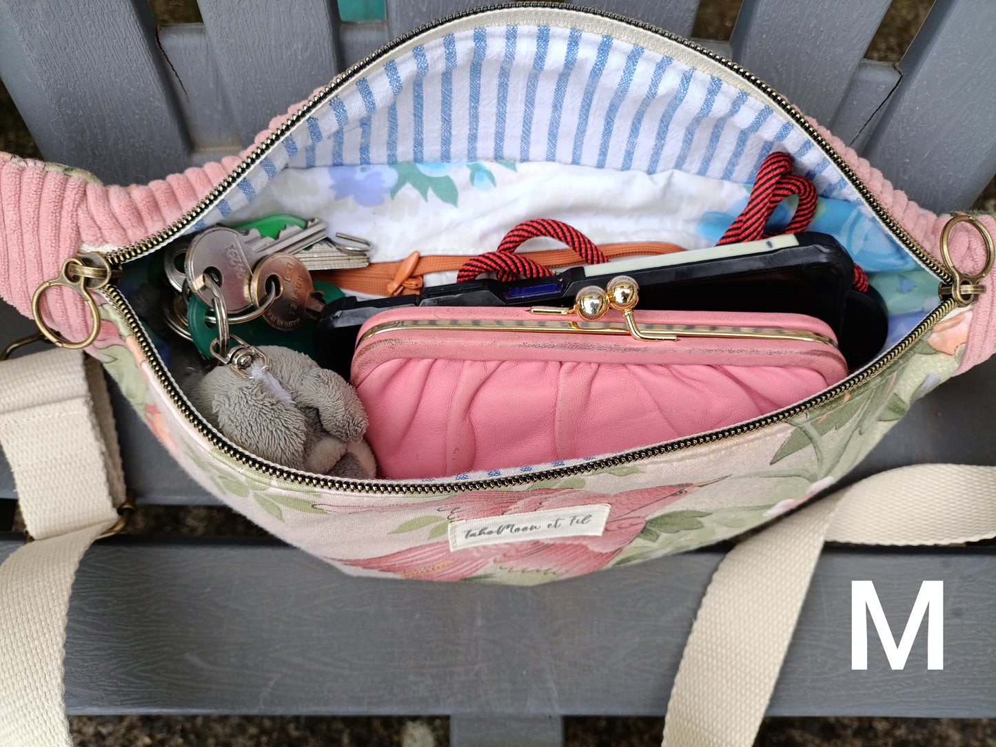 Collection Girly Fleuri - Banane Louna Taille M : Rose Oiseau