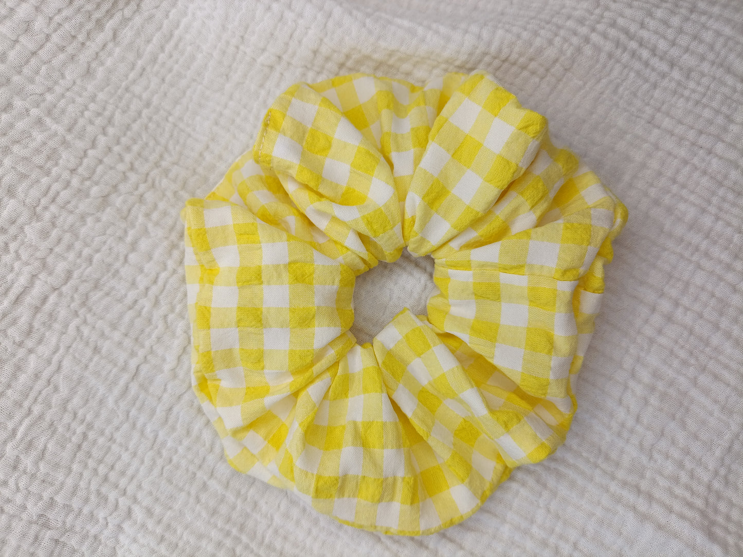 Fluffy Chouchou Moyen - Vichy Jaune