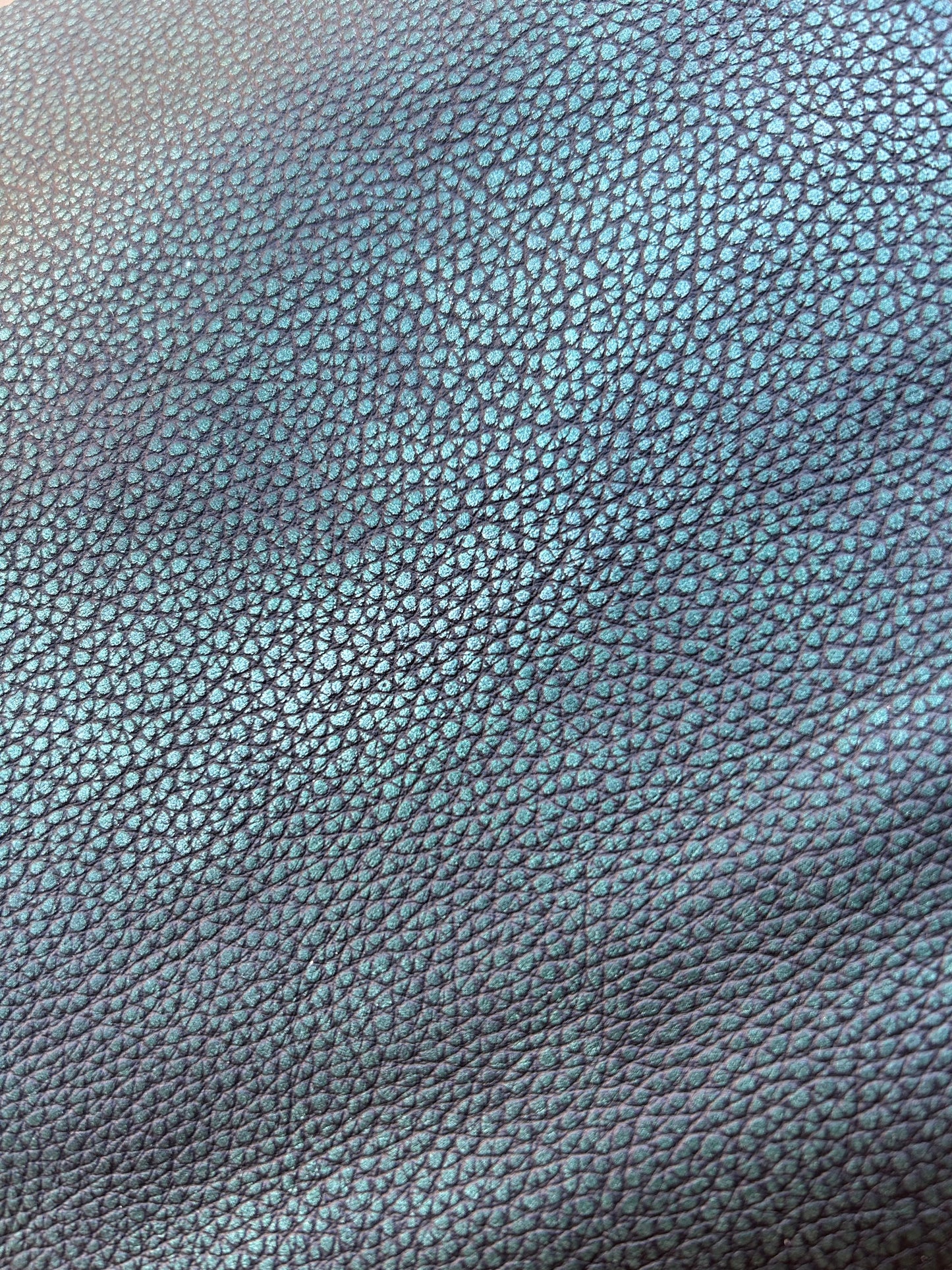 Cuir Vert métallisé-noir