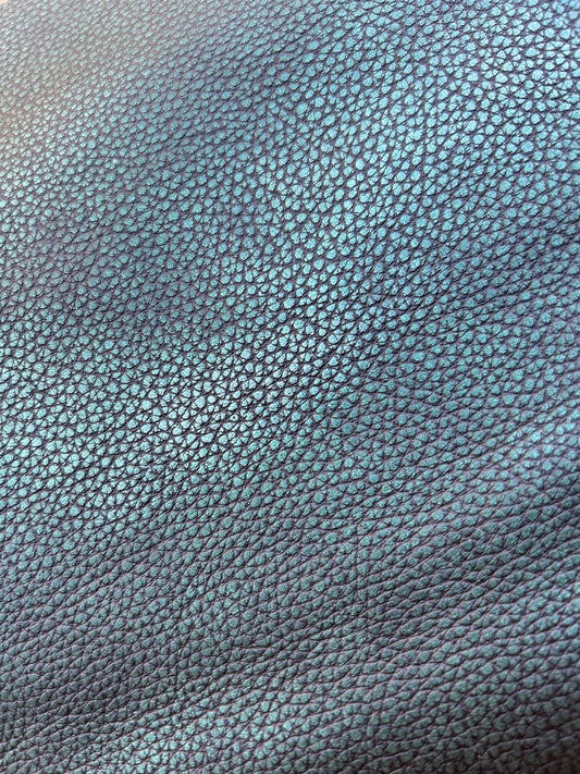 Cuir Vert métallisé-noir