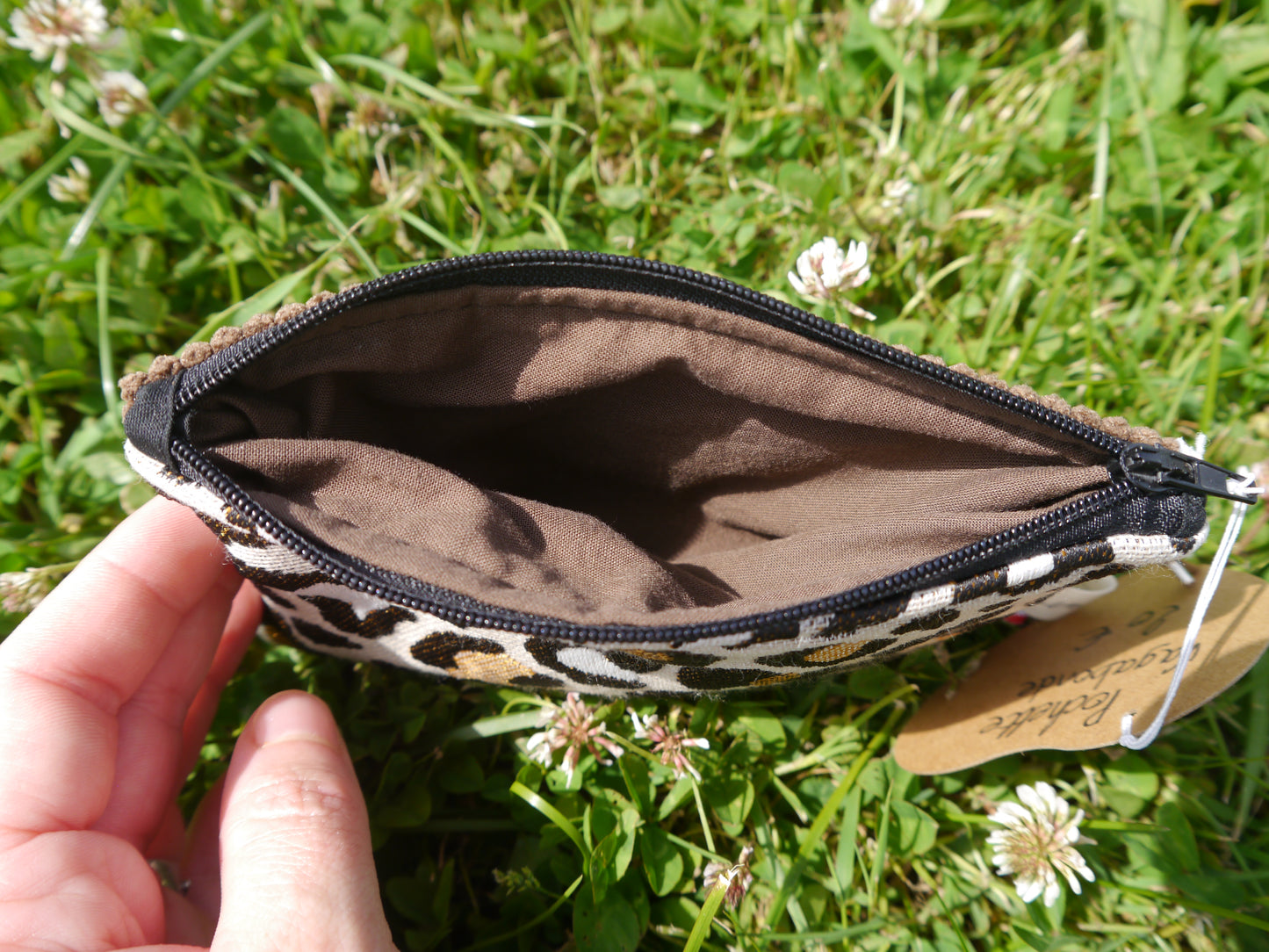Pochette Vagabonde Léopard - Marron