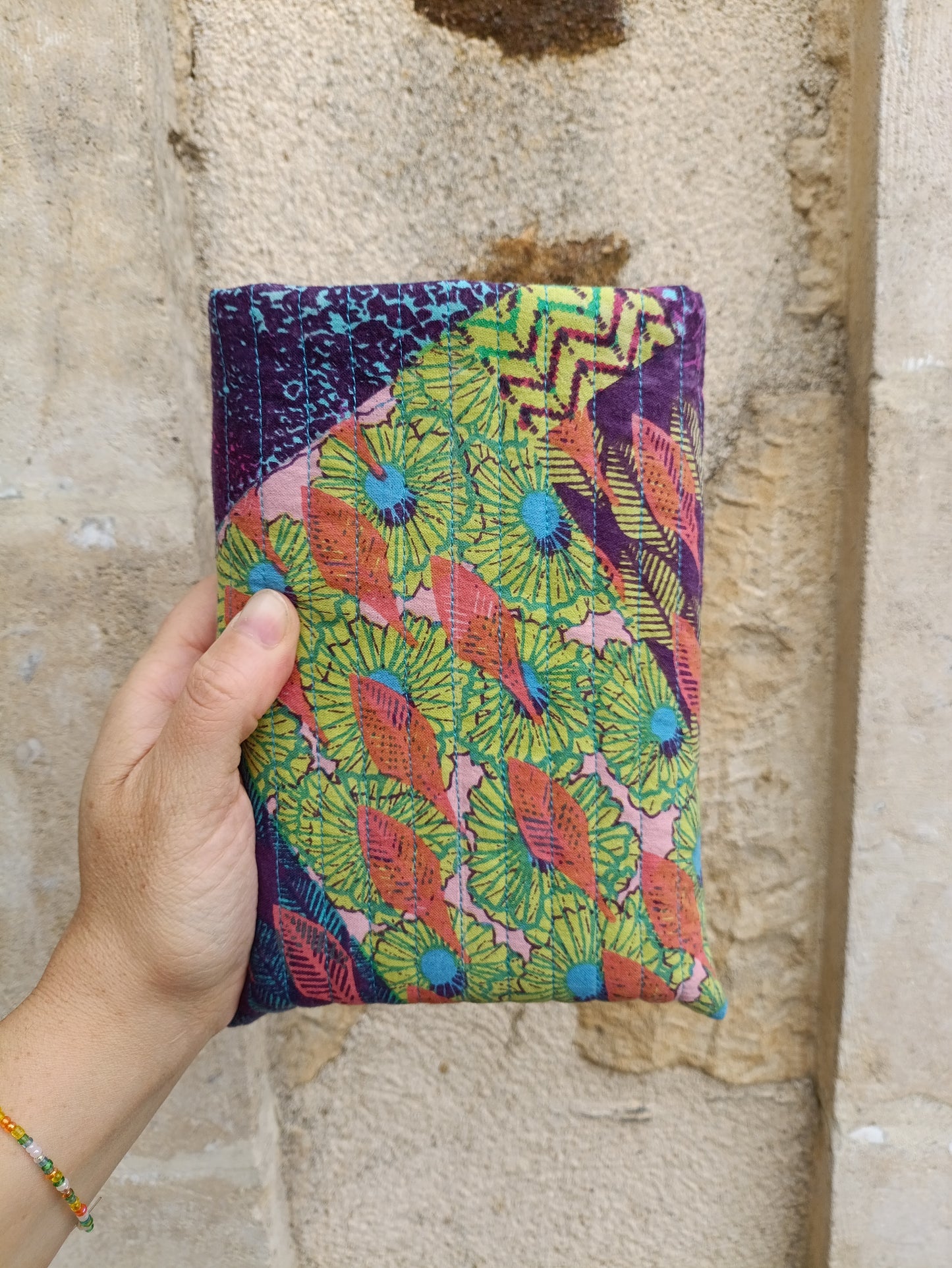 Housse de Livre Fleurie Colorée -  Format Poche 500 pages