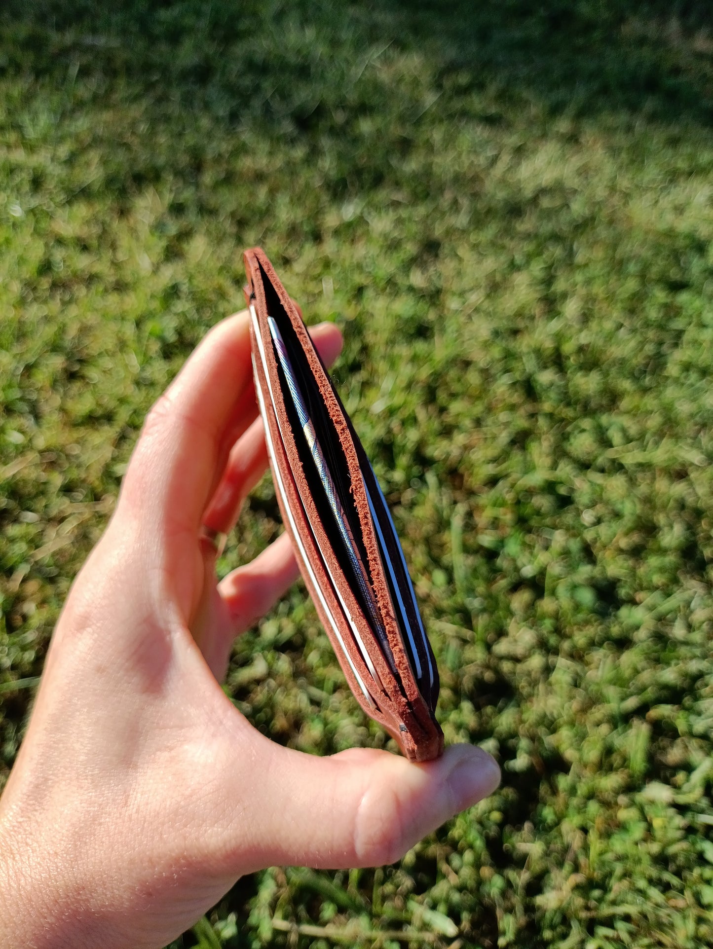 Porte-cartes cuir artisanal