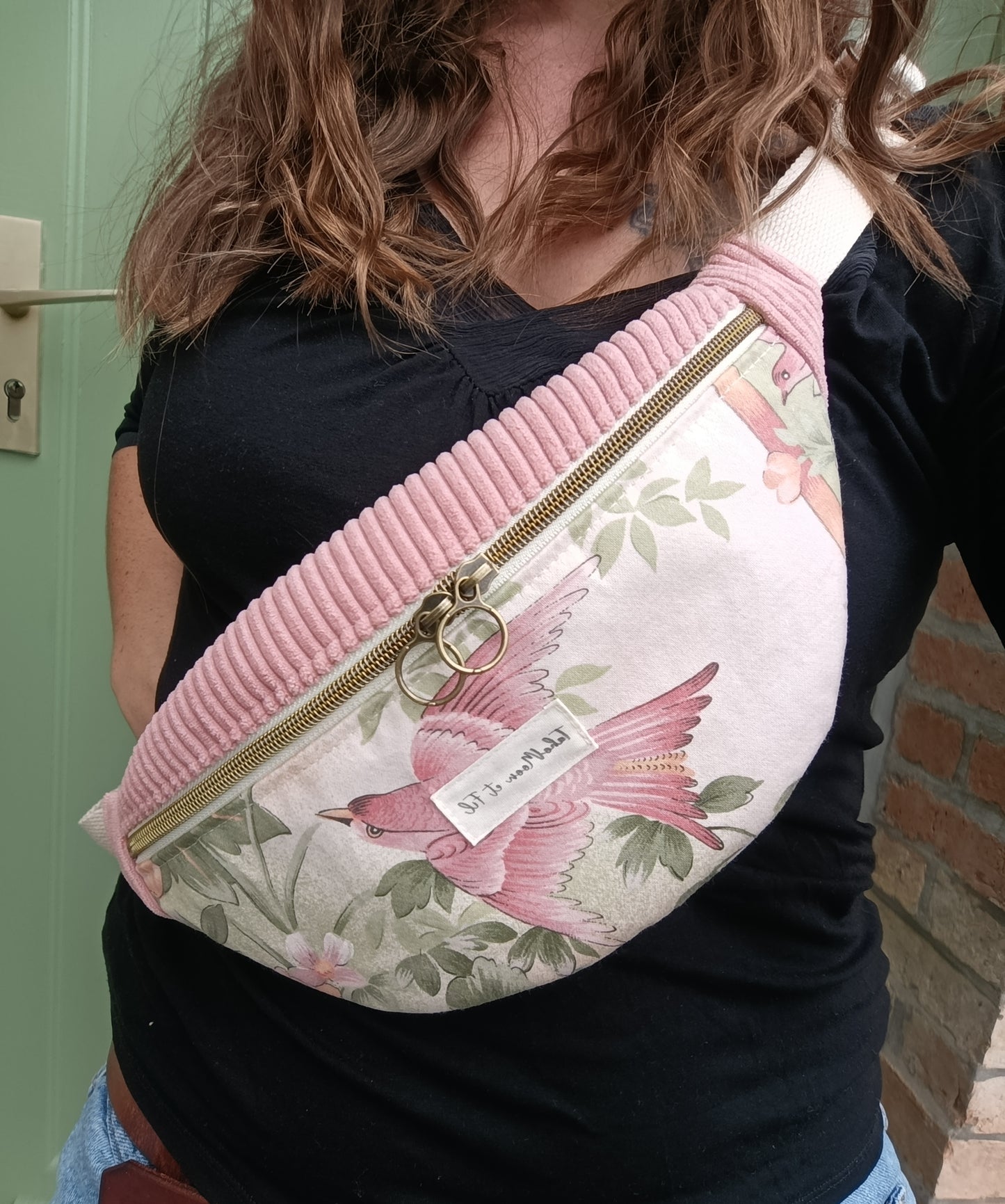 Collection Girly Fleuri - Banane Louna Taille M : Rose Oiseau