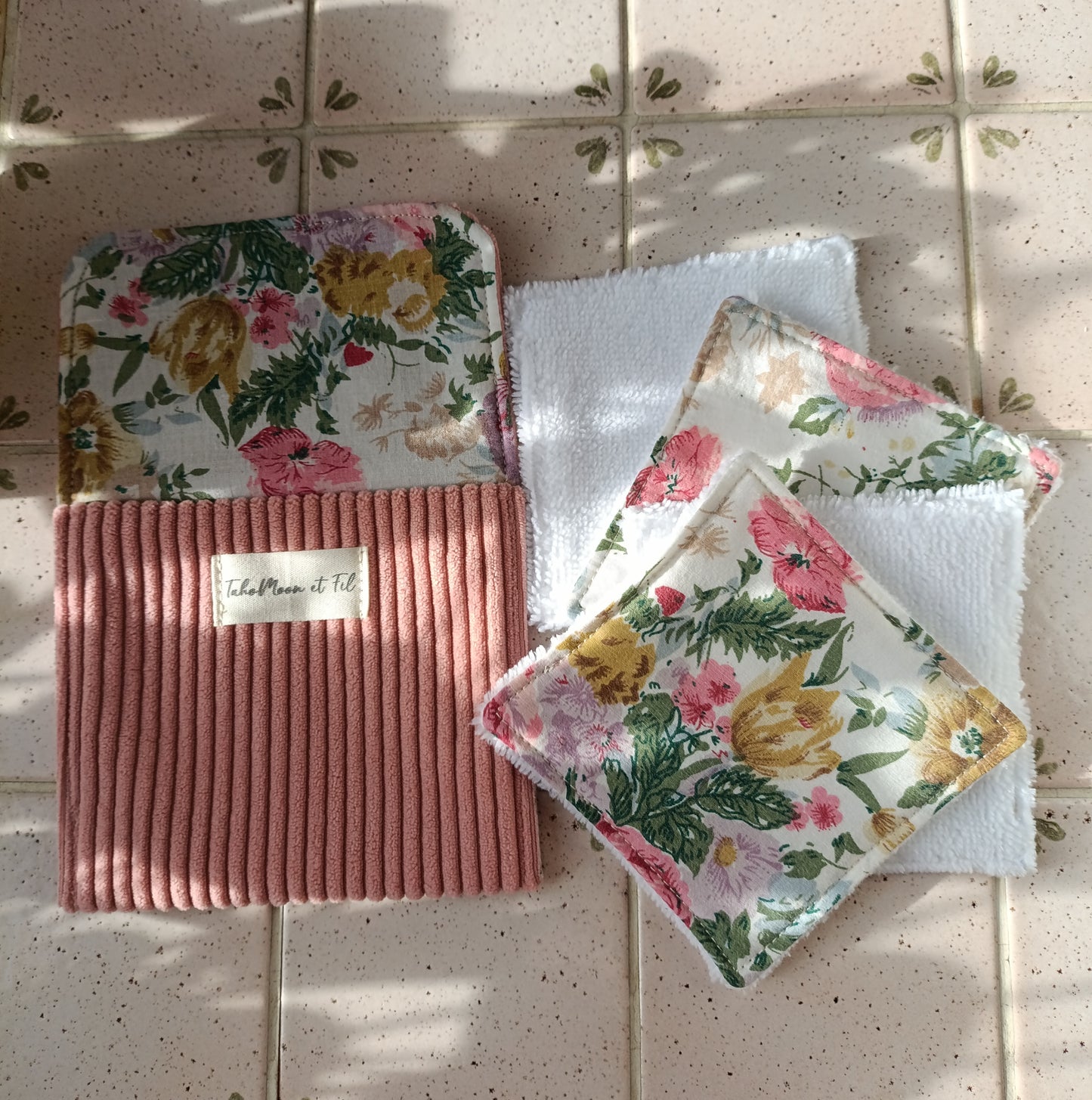 Pochette nomade & 4 lingettes lavables