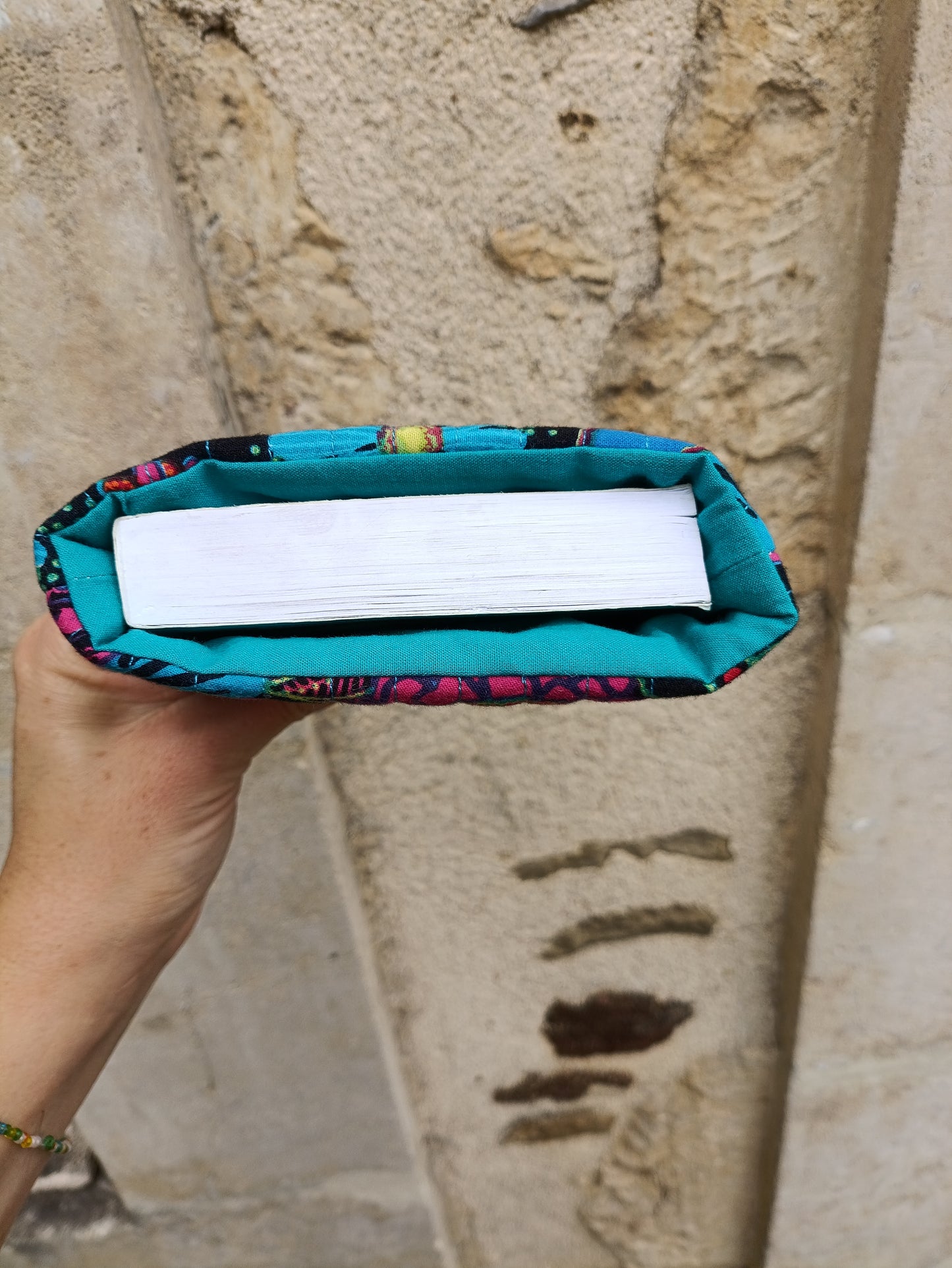 Housse de Livre Fleurie Colorée -  Format Poche 500 pages