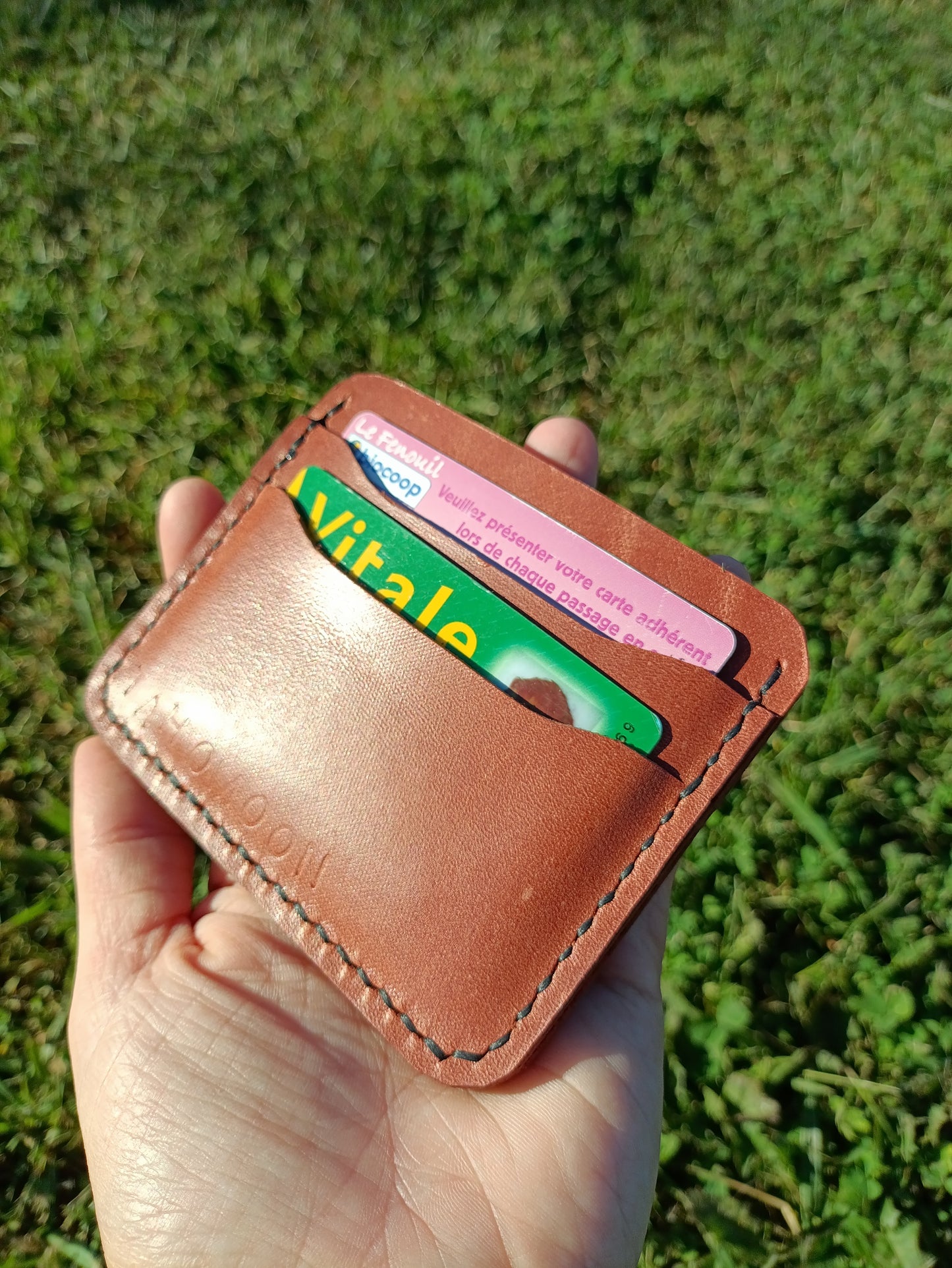 Porte-cartes cuir artisanal