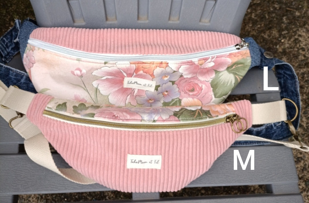 Collection Girly Fleuri - Banane Louna Taille M " Douce éclosion"