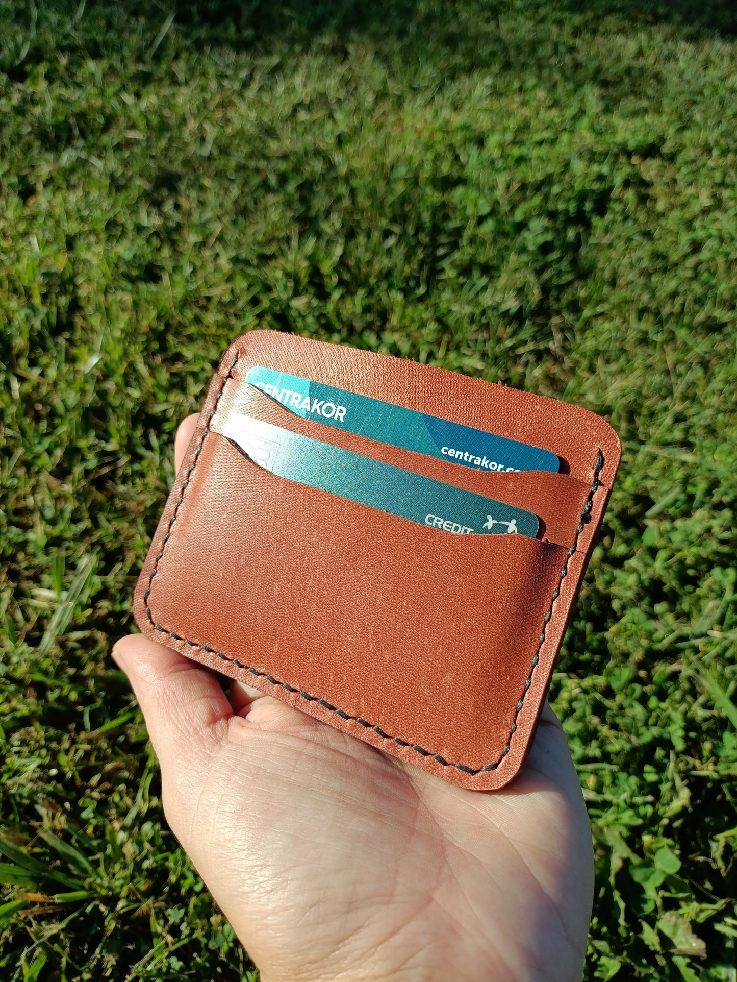 Porte-cartes cuir artisanal