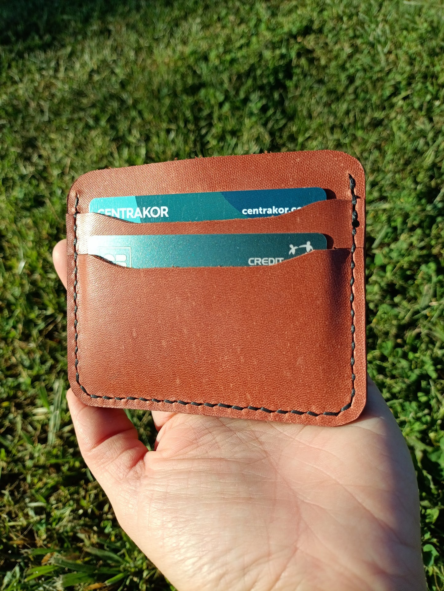 Porte-cartes cuir artisanal