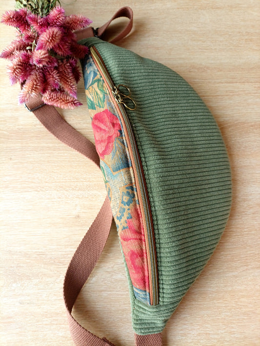 Banane Kaki & Fleurs Vintage * Louna - Taille L