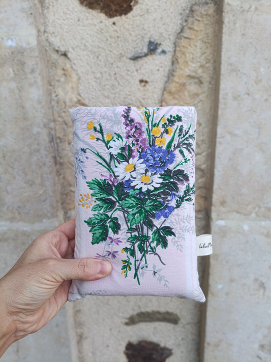 Housse de Livre Fleurie - Violet -  Format Poche 500 pages