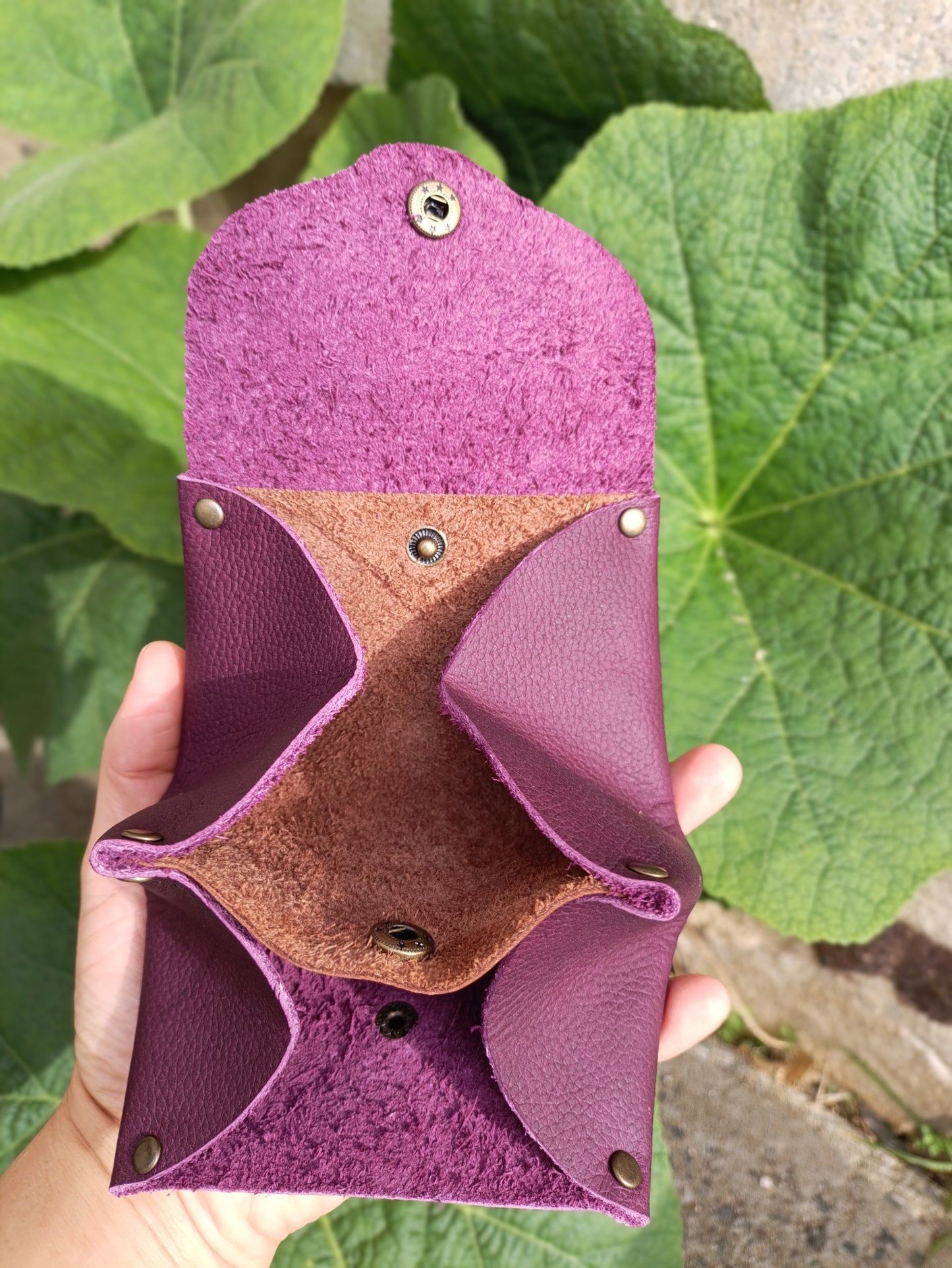 Origami - Porte Monnaie 100% Cuir - Artisanal