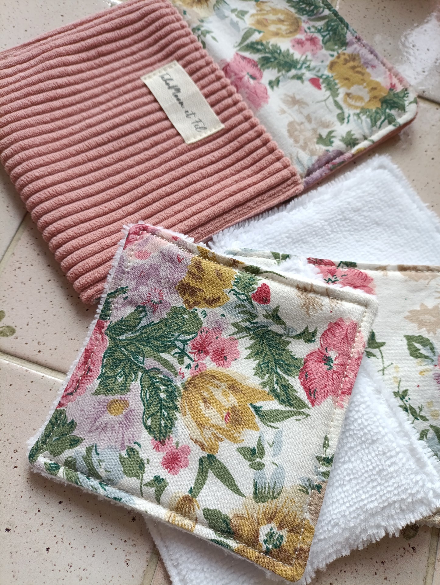 Pochette nomade & 4 lingettes lavables