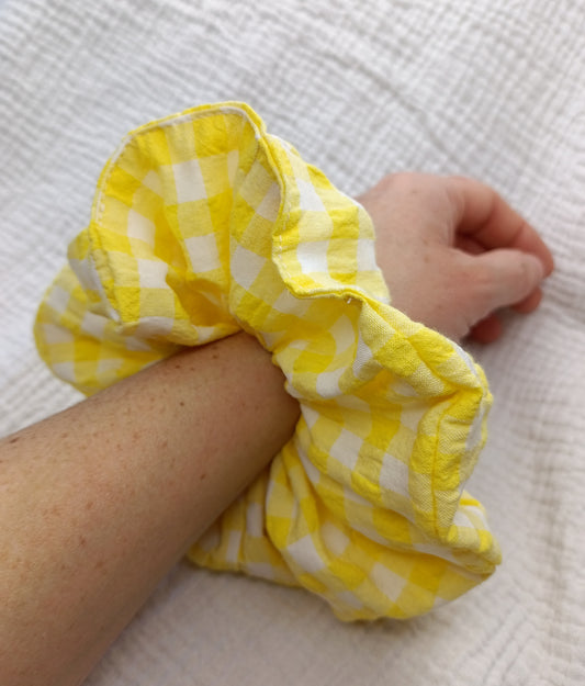 Fluffy Chouchou Moyen - Vichy Jaune