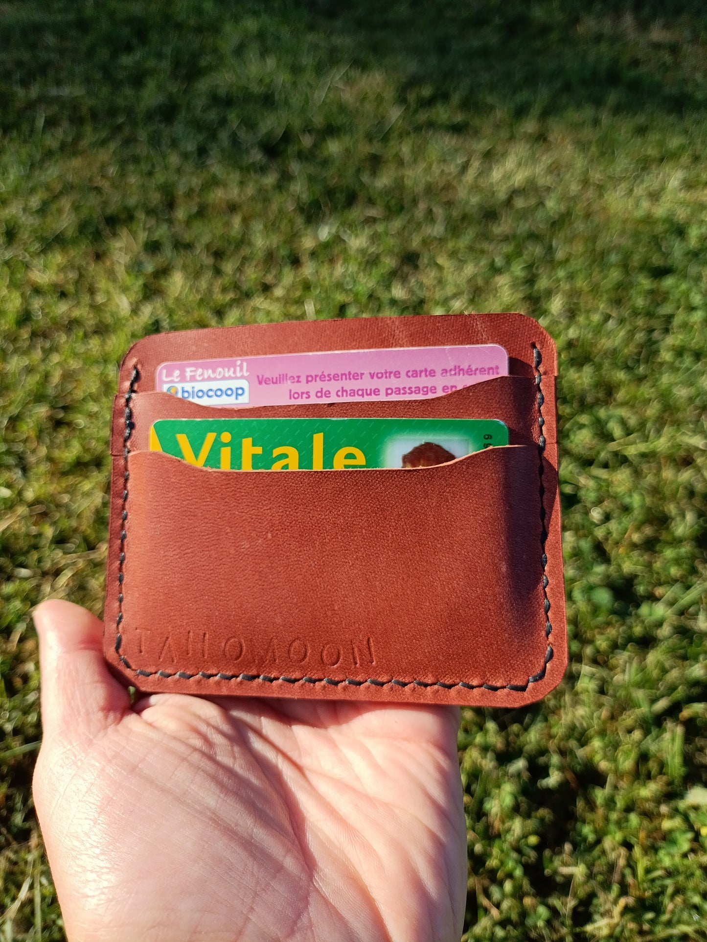Porte-cartes cuir artisanal