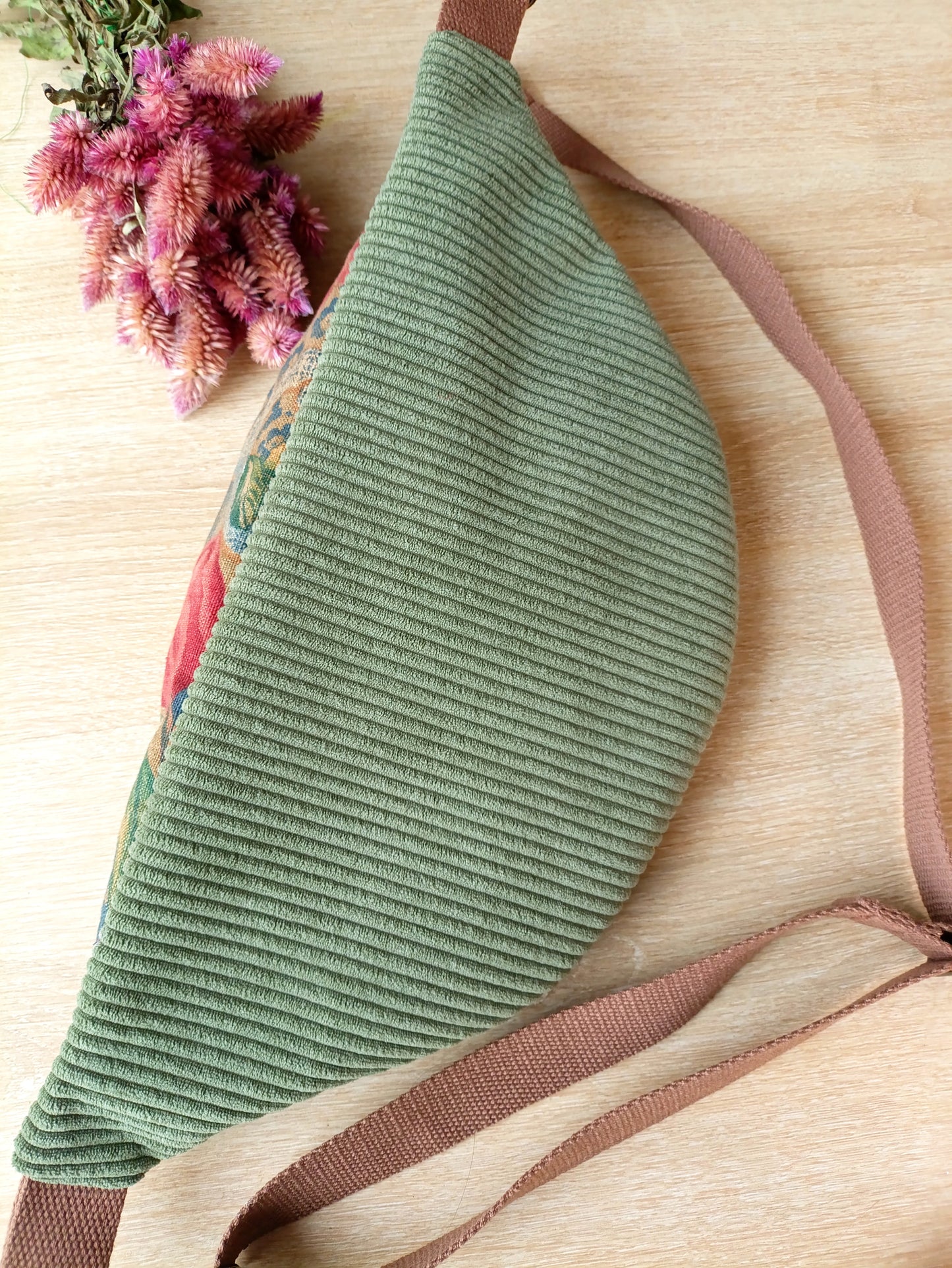 Banane Kaki & Fleurs Vintage * Louna - Taille L