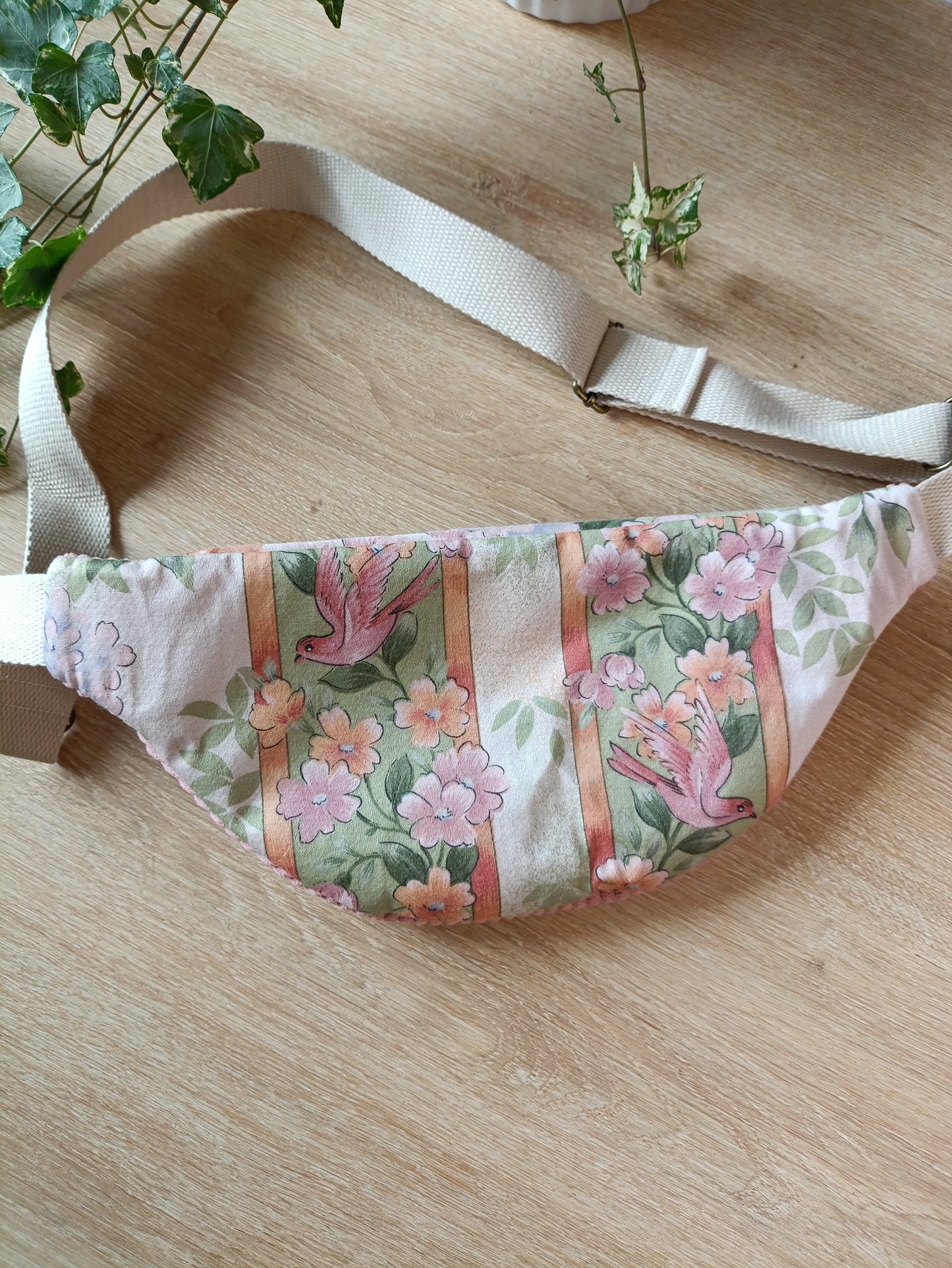 Collection Girly Fleuri - Banane Louna Taille M " Douce éclosion"