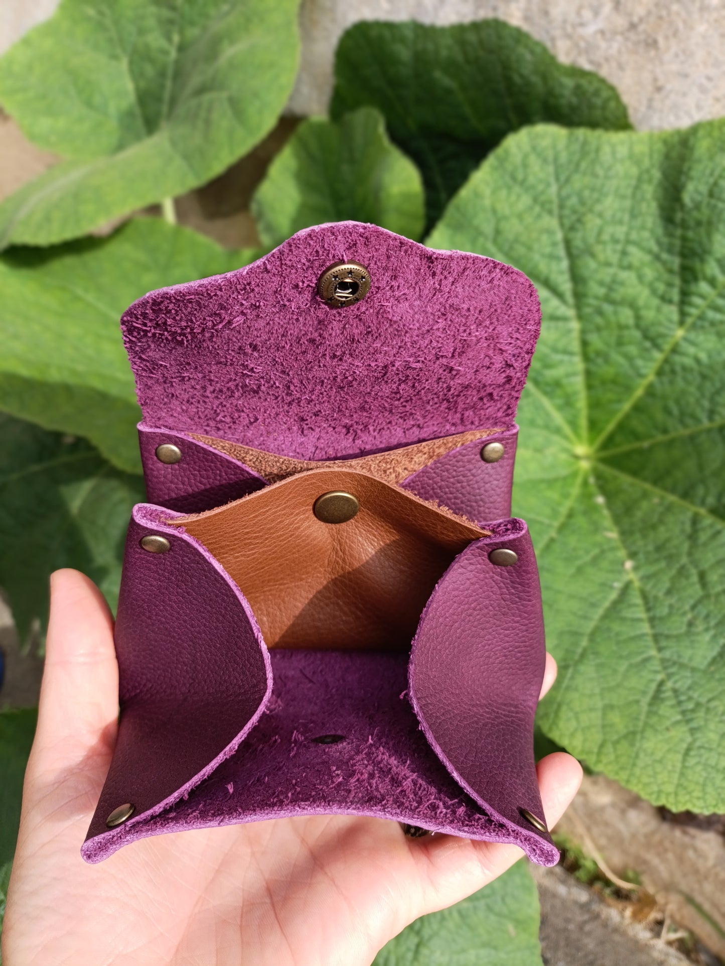 Origami - Porte Monnaie 100% Cuir - Artisanal
