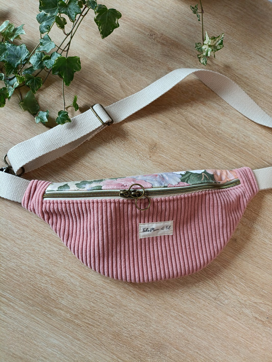 Collection Girly Fleuri - Banane Louna Taille M " Douce éclosion"