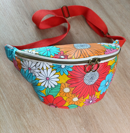 Banane TAHO Tissu Fleuri Imperméabilisé