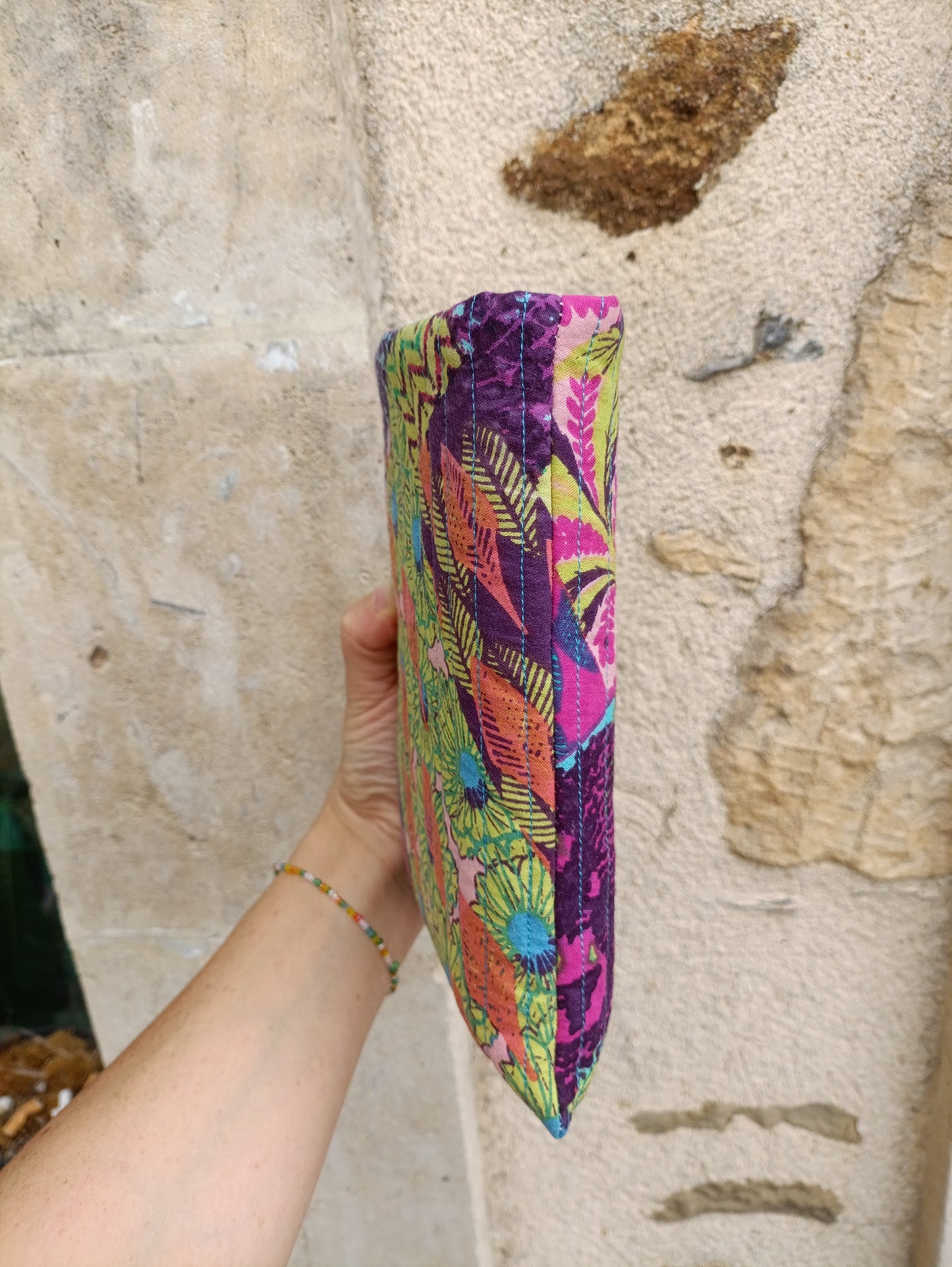 Housse de Livre Fleurie Colorée -  Format Poche 500 pages