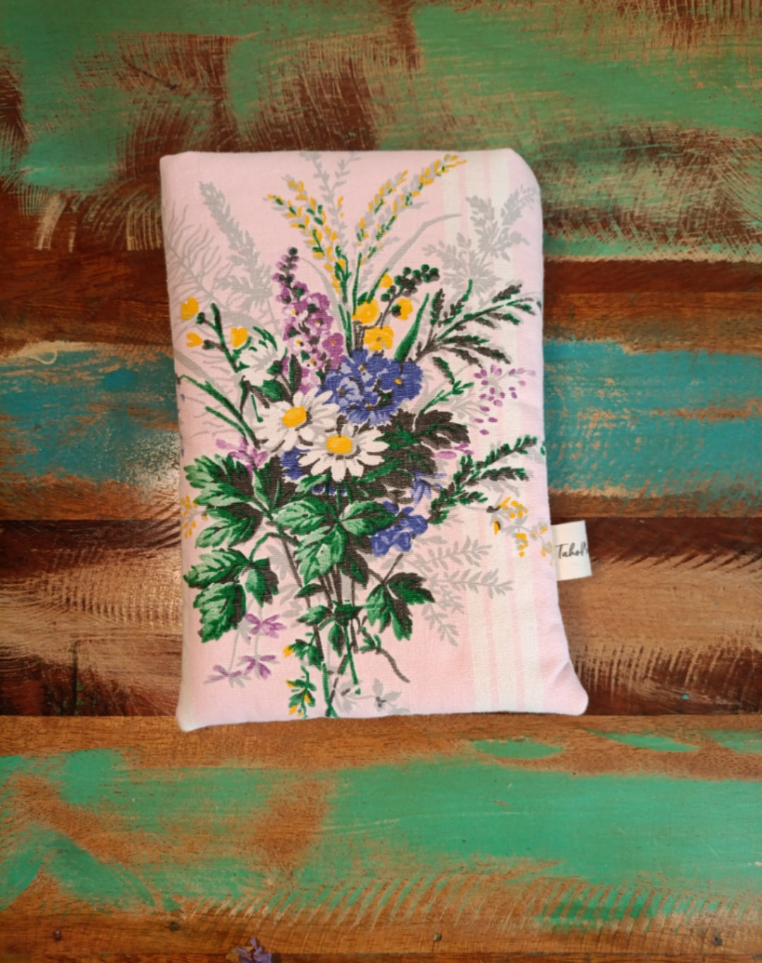 Housse de Livre Fleurie - Jaune -  Format Poche 500 pages